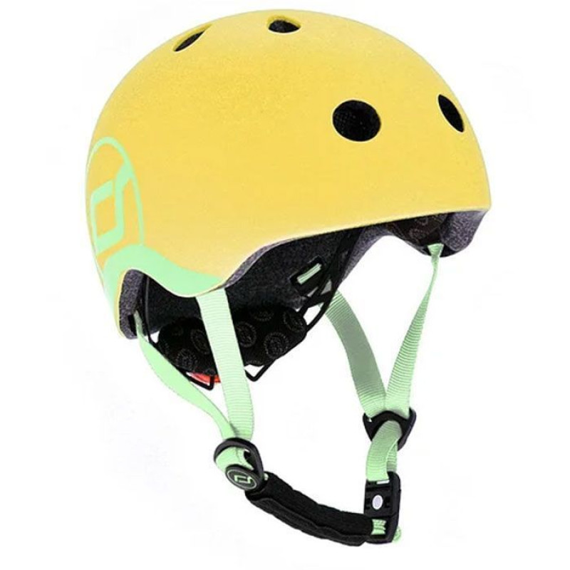Шолом захисний дитячий Scoot and Ride, лимон, з ліхтариком, 45-51см