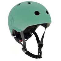 Шолом захисний дитячий Scoot and Ride, сіро-зелений, з ліхтариком, 45-51см