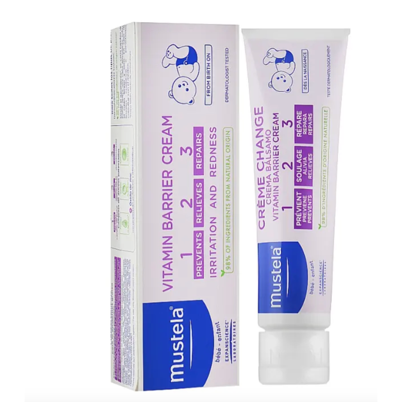 Вітамінізований захисний крем під підгузник Mustela Vitamin Barrier crem 1,2,3, 50 мл