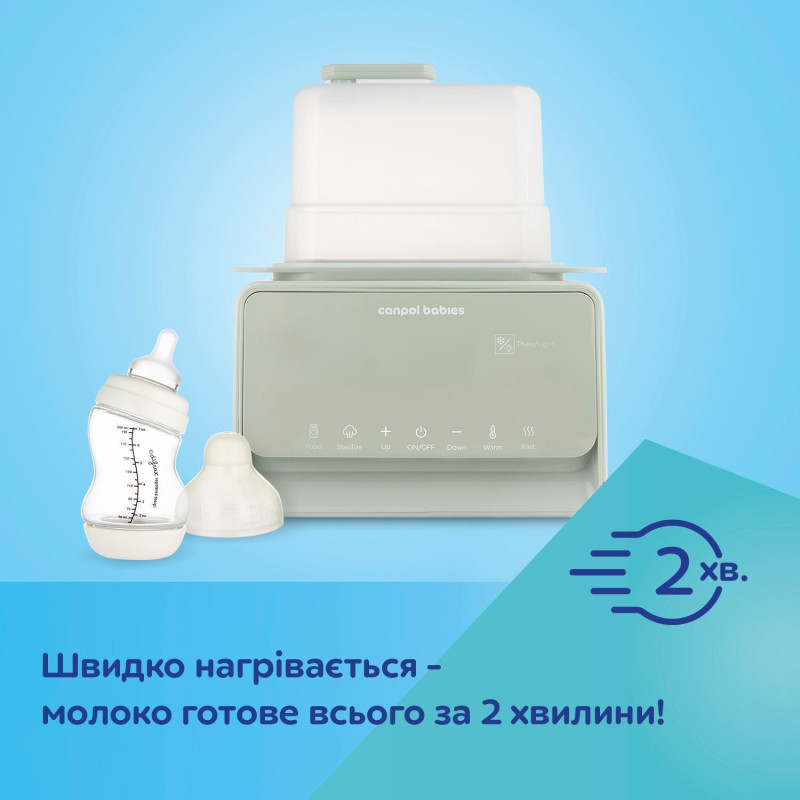 Підігрівач і стерилізатор Canpol babies 7в1 з терморегулятором і підсвіткою (12/218)