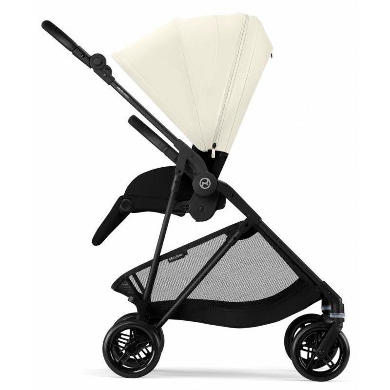 Коляска Cybex Melio Carbon Canvas White (з бампером)