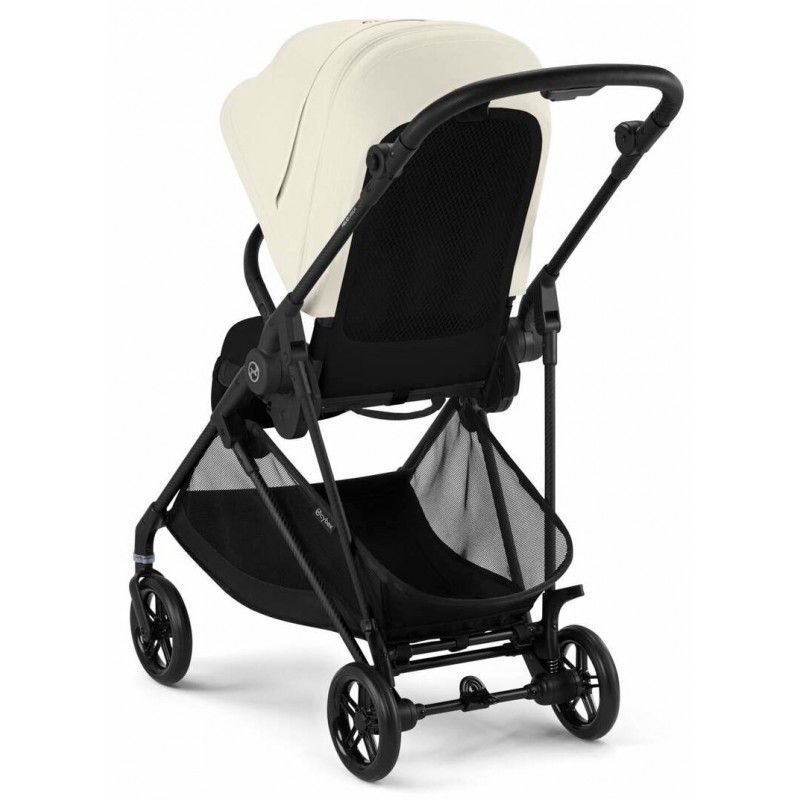 Коляска Cybex Melio Carbon Canvas White (з бампером)