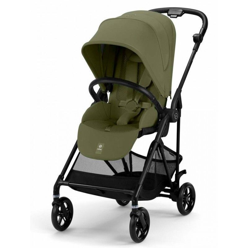 Коляска Cybex Melio Carbon Moss Green (з бампером)