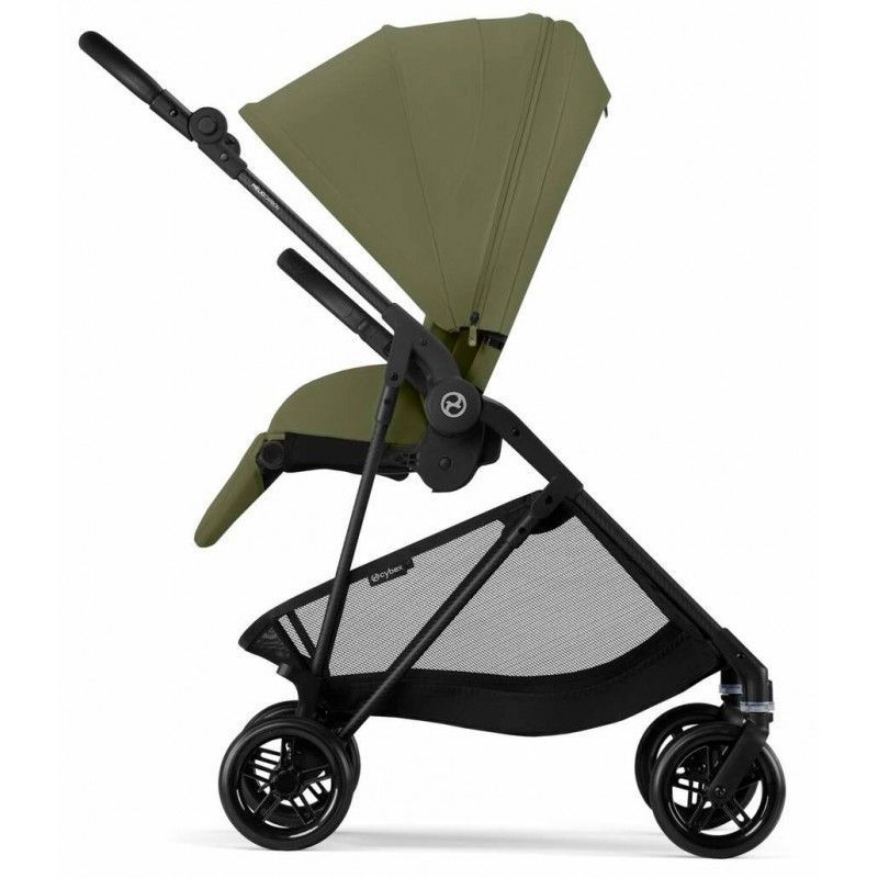Коляска Cybex Melio Carbon Moss Green (з бампером)
