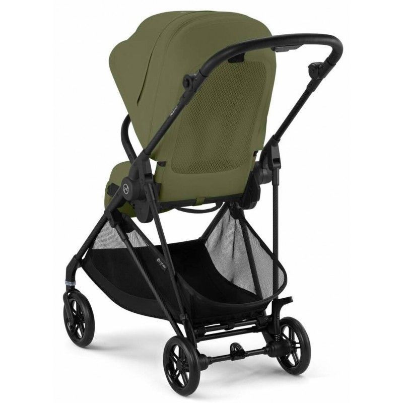 Коляска Cybex Melio Carbon Moss Green (з бампером)