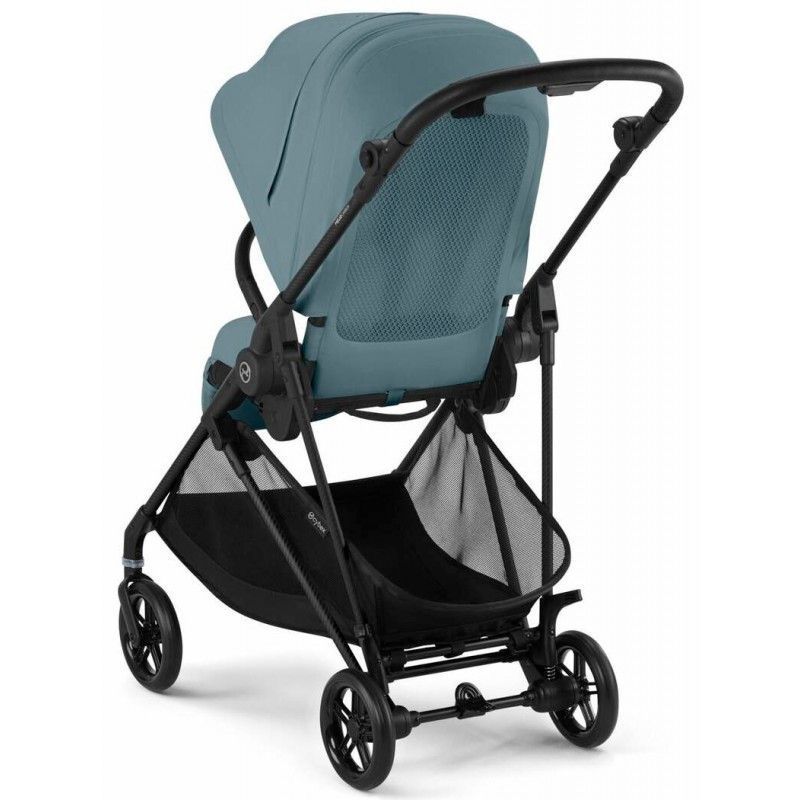 Коляска Cybex Melio Carbon Stormy Blue (з бампером)