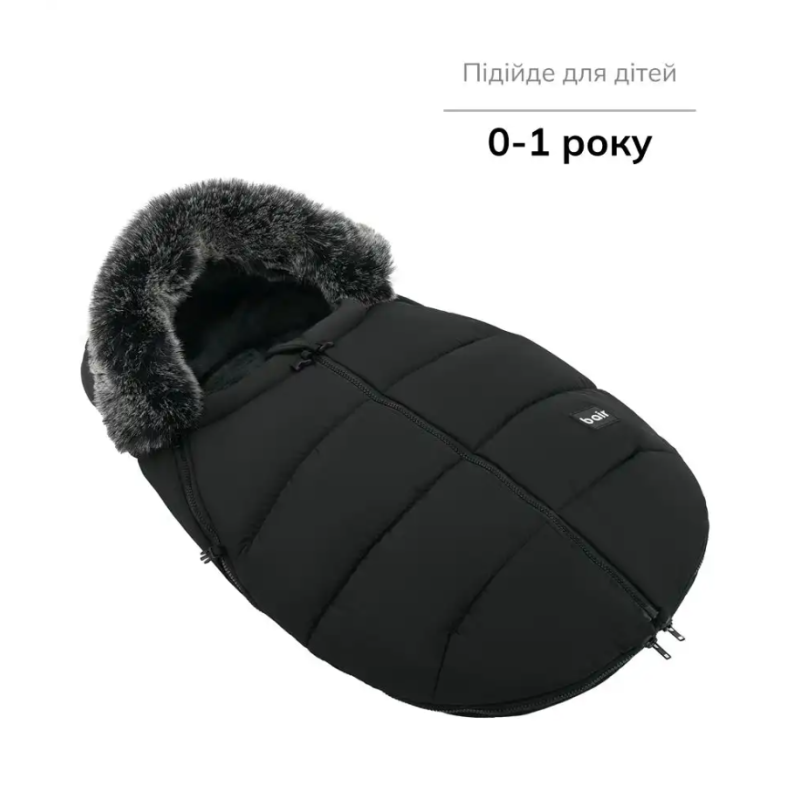 Зимовий конверт Bair Cocon Mini black noire чорний