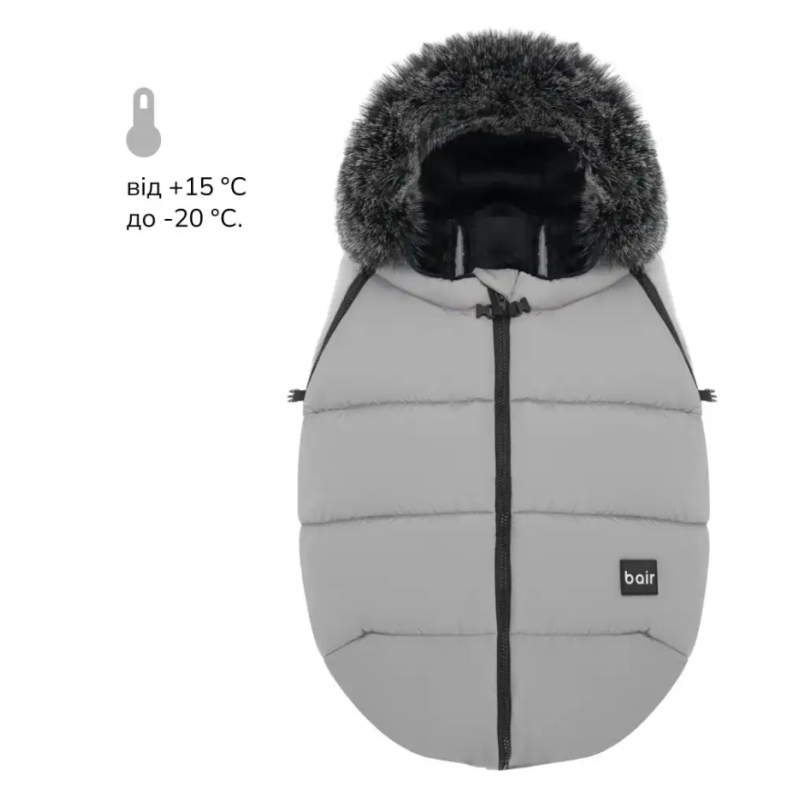 Зимовий конверт Bair Cocon Mini owl grey сірий