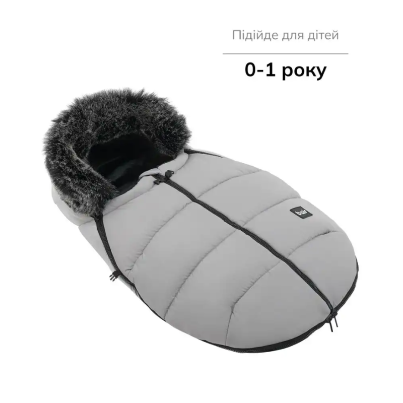 Зимовий конверт Bair Cocon Mini owl grey сірий