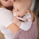 Тримач для пустушки силіконовий з кліпсою рожевий Babyono арт.1469/01