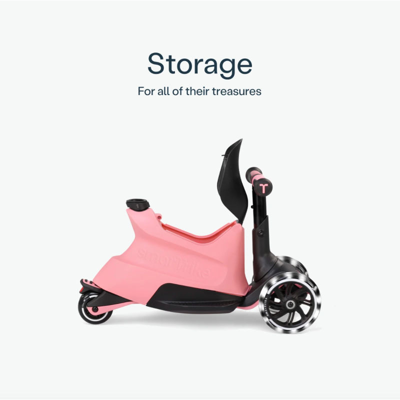 Самокат трансформер SmarTrike Xtend Scooter+Ride on Salmon pink
