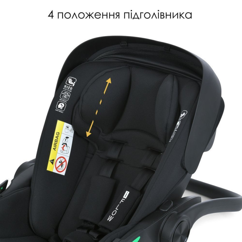 Автокрісло El Camino i-FLOW ME 1198 Black