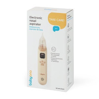 Аспіратор для носа електронний з LCD екраном та мелодіями бежевий BabyOno