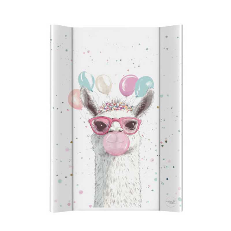 Повивальна дошка Cebababy 50x70 Ultra light W-204-000-782, Crazy Llama, білий