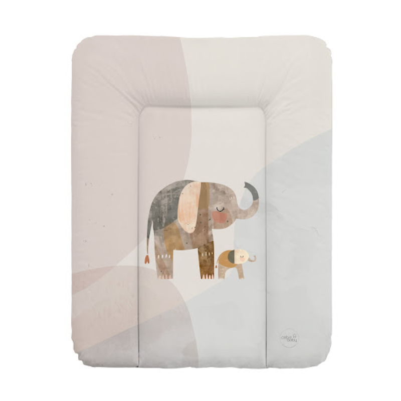 Повивальний матрац Cebababy 50x70 Basic W-143-000-781, Elephant Family, сірий