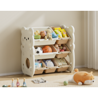 Стелаж монтессорі KiviBaby "Bear Deluxe" молочний\білий