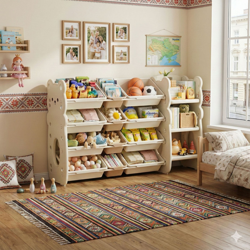 Стелаж з полицею монтессорі KiviBaby 3в1 
