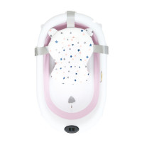 Складна силіконова ванна Twins Bubble Pink з матрациком