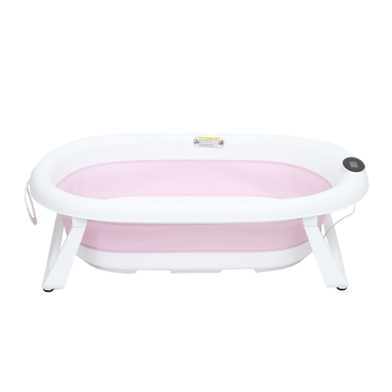 Складна силіконова ванна Twins Bubble Pink з матрациком