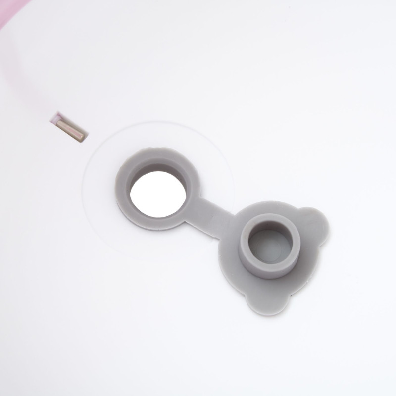 Складна силіконова ванна Twins Bubble Pink з матрациком
