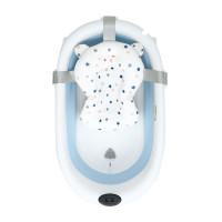 Складна силіконова ванна Twins Bubble Blue з матрациком