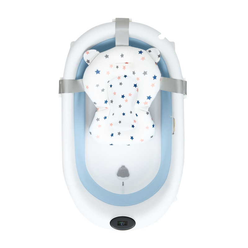 Складна силіконова ванна Twins Bubble Blue з матрациком