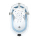 Складна силіконова ванна Twins Bubble Blue з матрациком